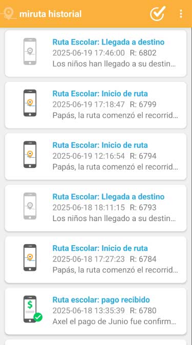 miRuta School - Fotos y videos en vivo del vehiculo