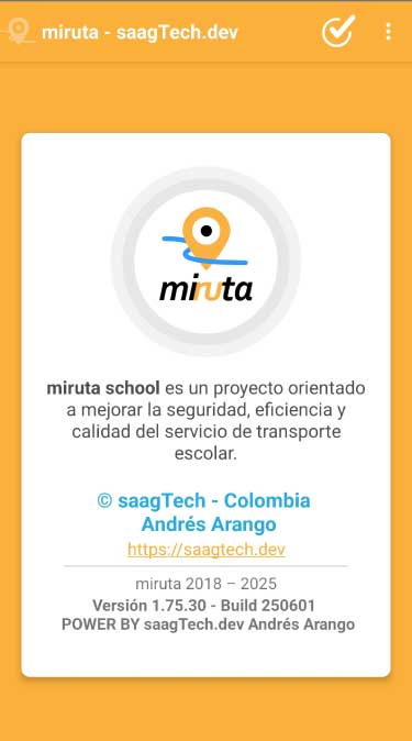 miRuta School - Historial de recorridos escolares